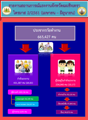 รายงานสถานการณ์แรงงานจังหวัดฉะเชิงเทรา ไตรมาส 2/2561 (เมษายน – มิถุนายน)